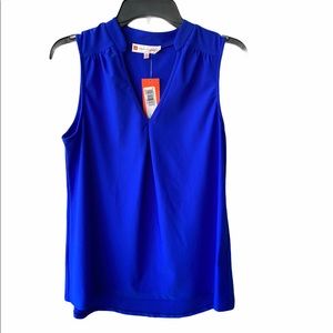 Jude Connolly “Eva” Sleeveless Blue V Neck  M